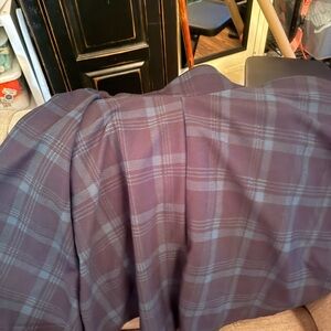 Source Unknown Plaid A-Line Skirt in Blue and Black